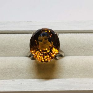 Pt900 シトリン リング